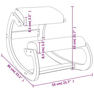 Kniestuhl Braun 55x84x55 cm Birkensperrholz Stilecasa