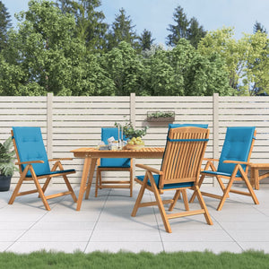 vidaXL Gartenstühle mit Kissen 4 Stk. Massivholz Teak