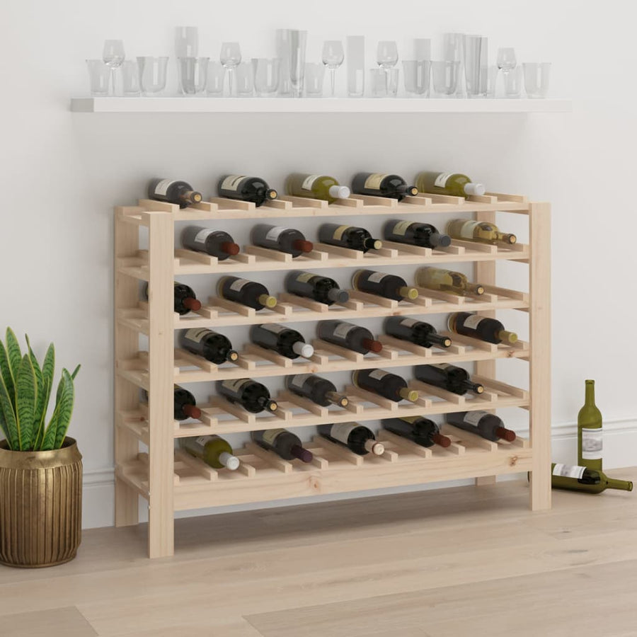 Weinregal 109,5x30x82 cm Massivholz Kiefer Stilecasa