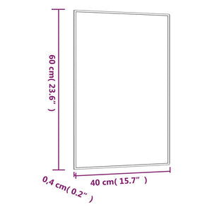 vidaXL Wandspiegel 40x60 cm Glas Rechteckig