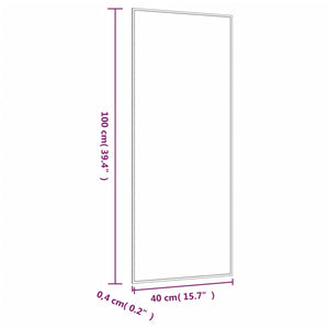 vidaXL Wandspiegel 40x100 cm Glas Rechteckig