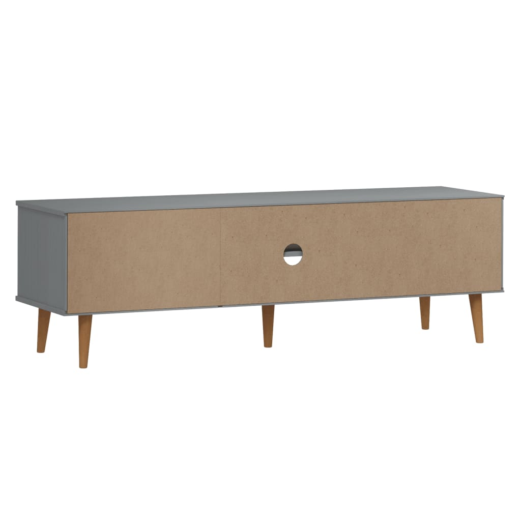 vidaXL TV-Schrank MOLDE Grau 158x40x49 cm Massivholz Kiefer