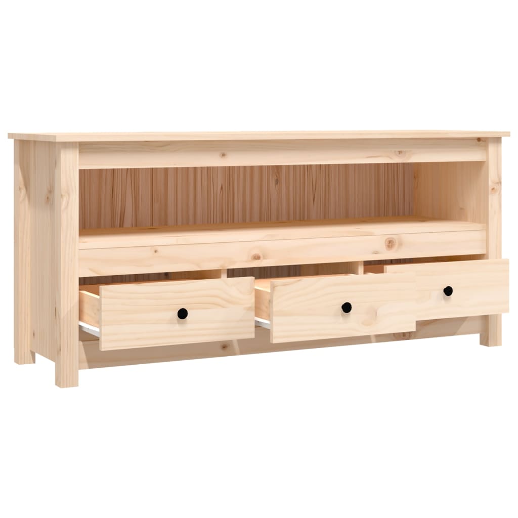 vidaXL TV-Schrank 114x35x52 cm Massivholz Kiefer