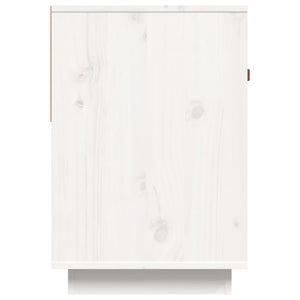 vidaXL TV-Schrank Weiß 90x40x60 cm Massivholz Kiefer