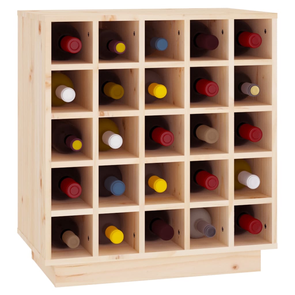 Weinregal 55,5x34x61 cm Massivholz Kiefer Stilecasa