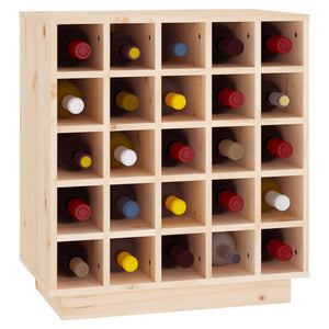 Weinregal 55,5x34x61 cm Massivholz Kiefer Stilecasa