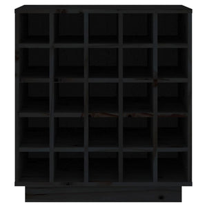 vidaXL Weinregal Schwarz 55,5x34x61 cm Massivholz Kiefer