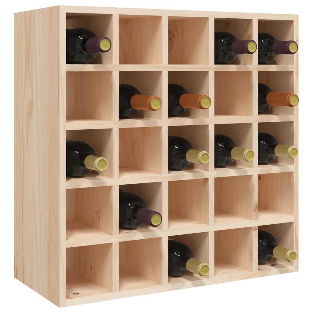 Weinregal 56x25x56 cm Massivholz Kiefer Stilecasa