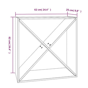 vidaXL Weinregal Weiß 62x25x62 cm Massivholz Kiefer