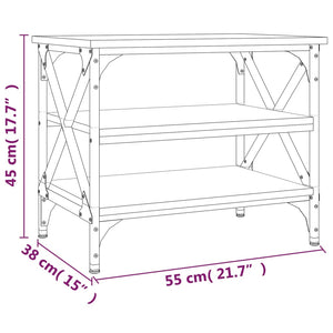 vidaXL Beistelltisch Sonoma-Eiche 55x38x45 cm Holzwerkstoff