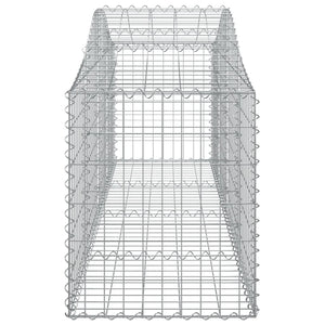 Gabionen mit Hochbogen 2 Stk. 200x50x60/80 cm Verzinktes Eisen Stilecasa