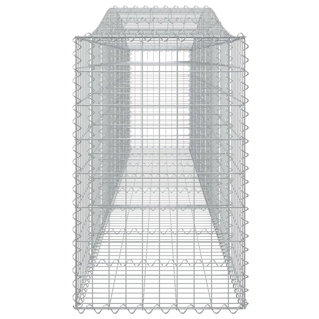 Gabionen mit Hochbogen 4 Stk. 400x50x80/100cm Verzinktes Eisen Stilecasa