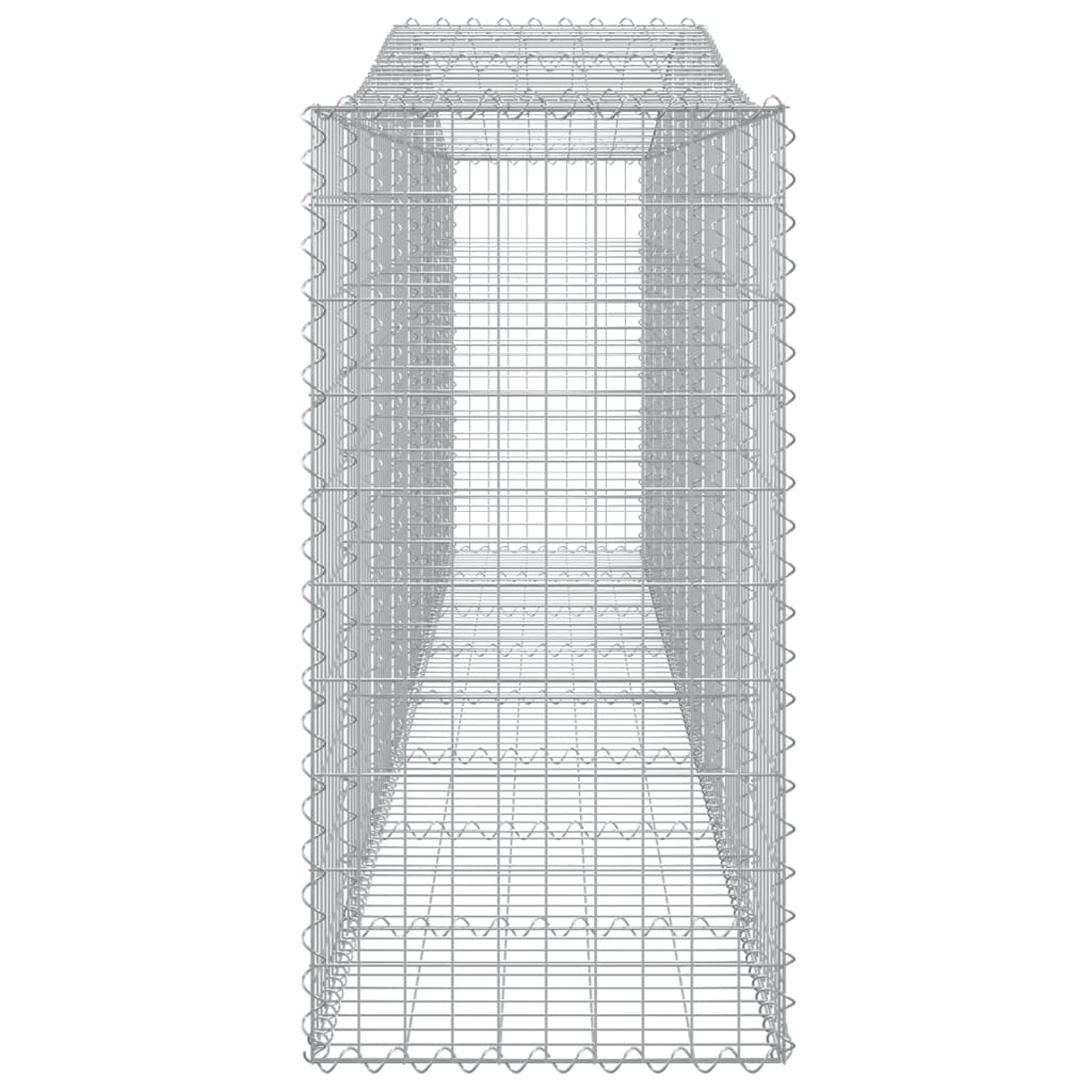 Gabionen mit Hochbogen 4 Stk. 400x50x100/120cm Verzinktes Eisen Stilecasa