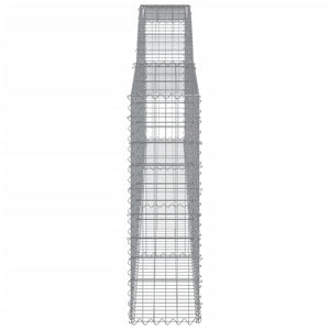 Gabionen mit Hochbogen 20Stk. 400x30x100/120cm Verzinktes Eisen