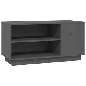 vidaXL TV-Schrank Grau 80x35x40,5 cm Massivholz Kiefer