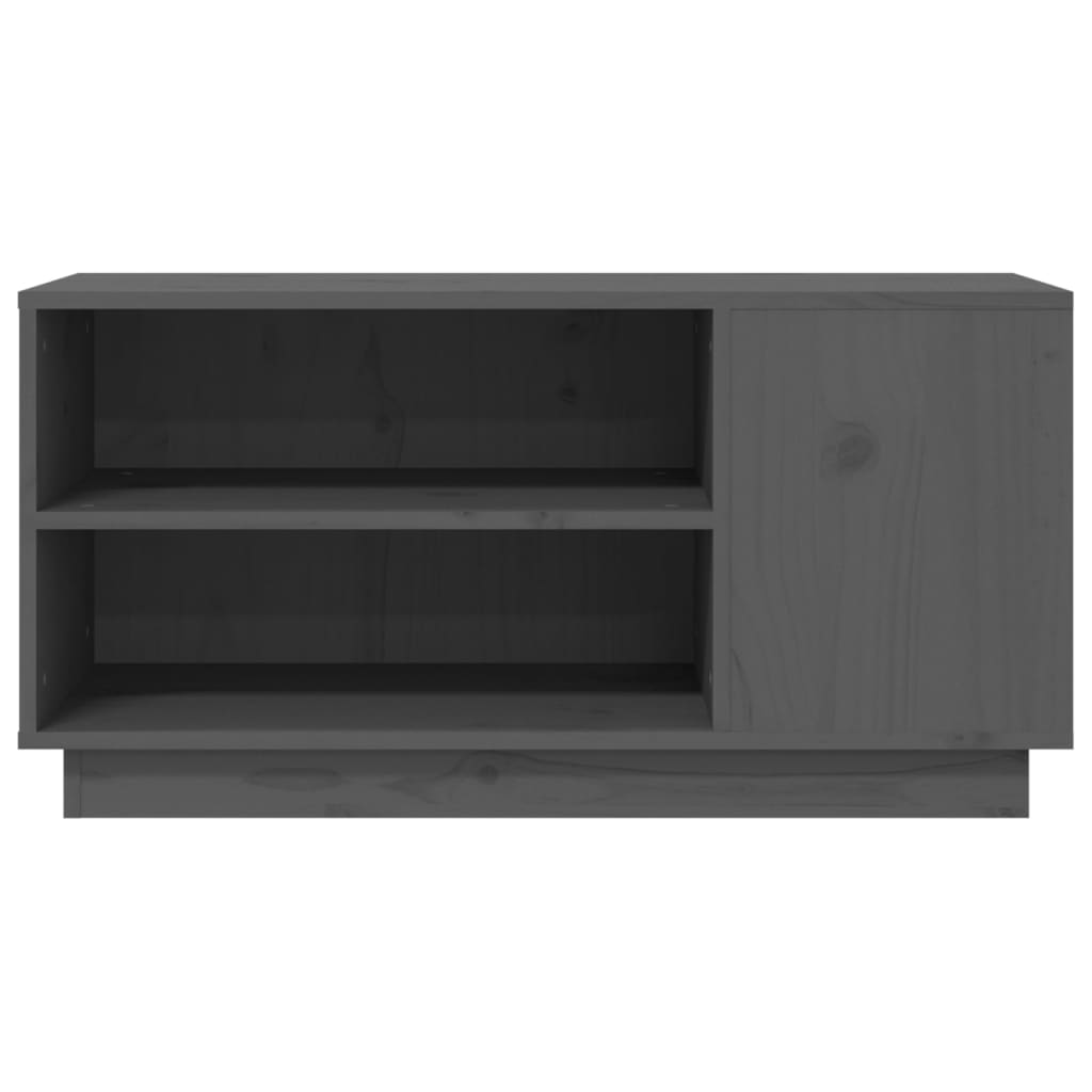 vidaXL TV-Schrank Grau 80x35x40,5 cm Massivholz Kiefer