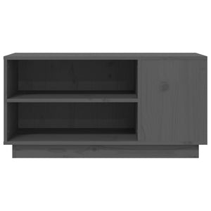 vidaXL TV-Schrank Grau 80x35x40,5 cm Massivholz Kiefer