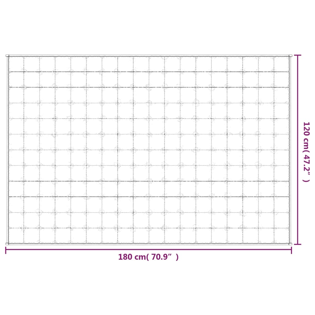 vidaXL Gewichtsdecke Grau 120x180 cm 5 kg Stoff