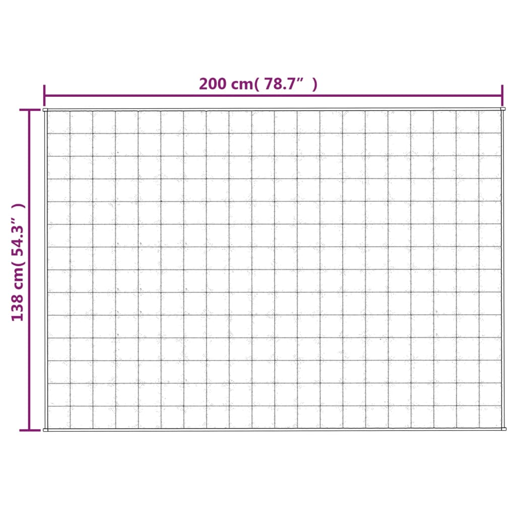 vidaXL Gewichtsdecke Grau 138x200 cm 6 kg Stoff