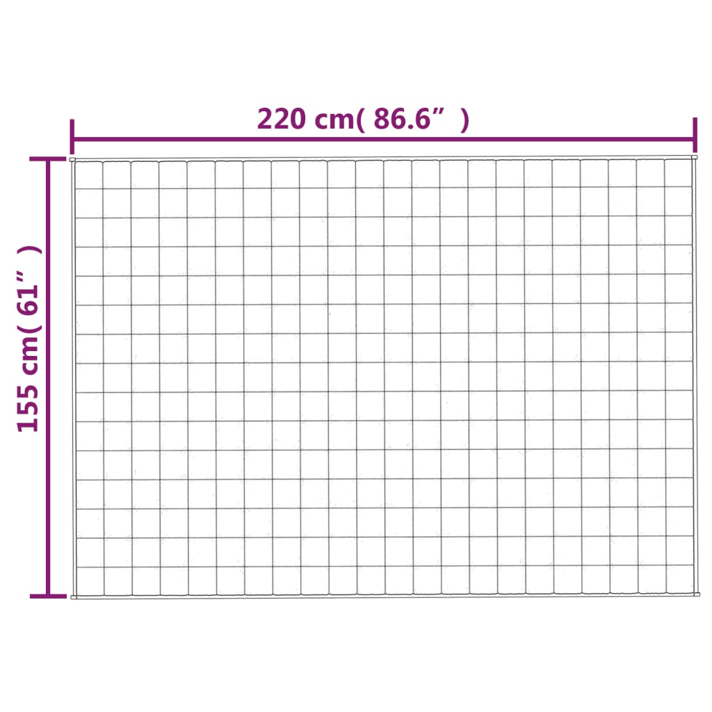 Gewichtsdecke Grau 155x220 cm 7 kg Stoff