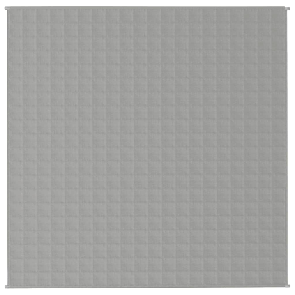 vidaXL Gewichtsdecke Grau 200x200 cm 9 kg Stoff