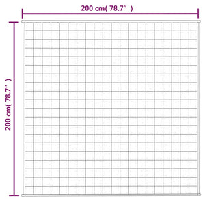 vidaXL Gewichtsdecke Grau 200x200 cm 9 kg Stoff