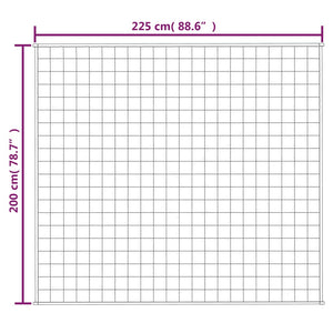 vidaXL Gewichtsdecke Grau 200x225 cm 13 kg Stoff