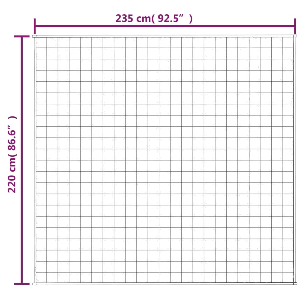 Gewichtsdecke Grau 220x235 cm 11 kg Stoff Stilecasa