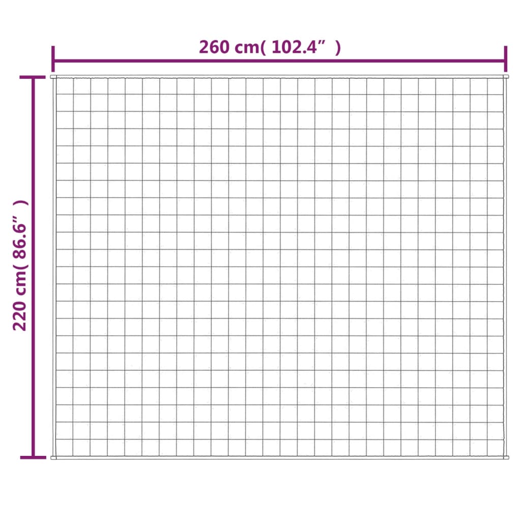 vidaXL Gewichtsdecke Grau 220x260 cm 11 kg Stoff