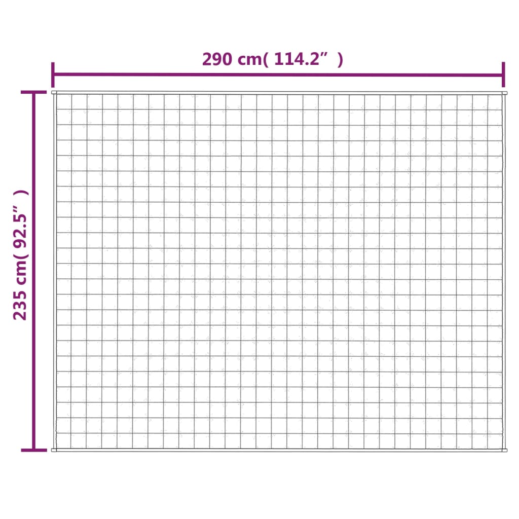 vidaXL Gewichtsdecke Grau 235x290 cm 15 kg Stoff