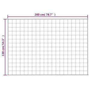 vidaXL Gewichtsdecke Blau 138x200 cm 10 kg Stoff