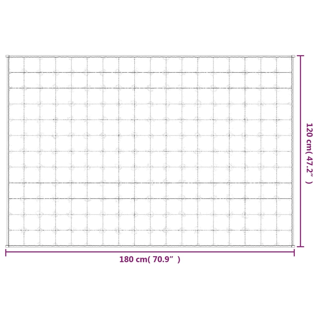 vidaXL Gewichtsdecke Hellcreme 120x180 cm 9 kg Stoff