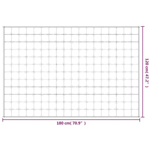 vidaXL Gewichtsdecke Hellcreme 120x180 cm 9 kg Stoff