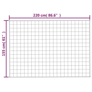 vidaXL Gewichtsdecke Hellcreme 155x220 cm 7 kg Stoff