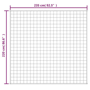 vidaXL Gewichtsdecke Hellcreme 220x235 cm 11 kg Stoff