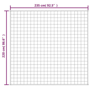 vidaXL Gewichtsdecke Hellcreme 220x235 cm 15 kg Stoff