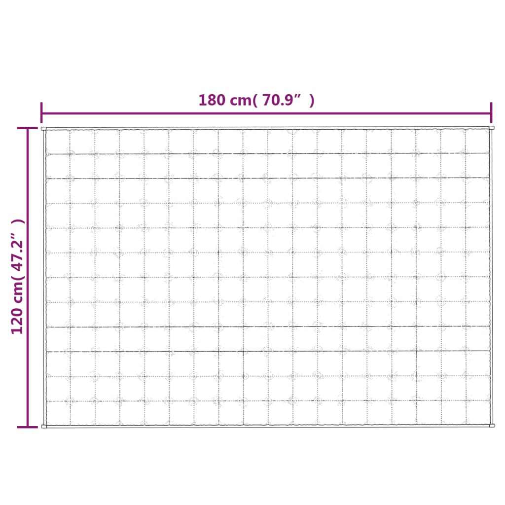 Gewichtsdecke Grau 120x180 cm 5 kg Stoff Stilecasa