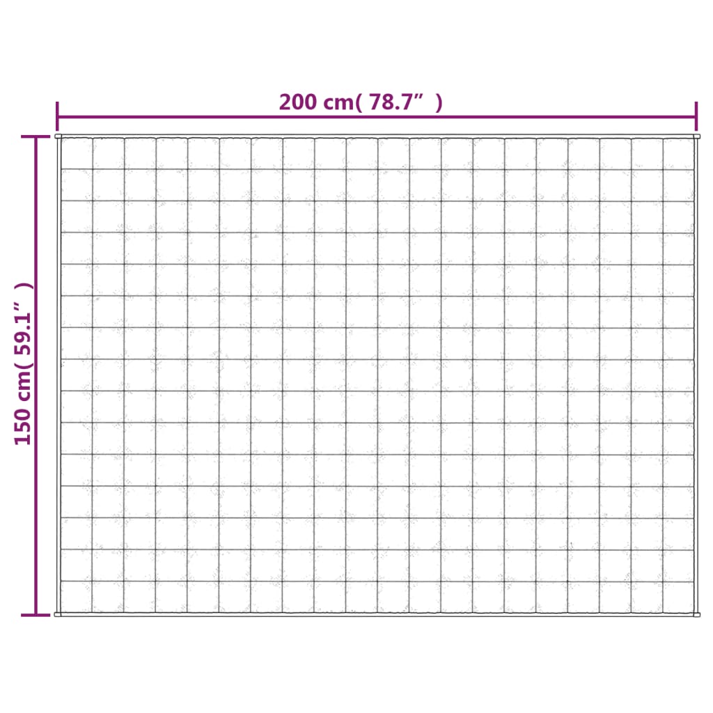 Gewichtsdecke Grau 150x200 cm 7 kg Stoff Stilecasa