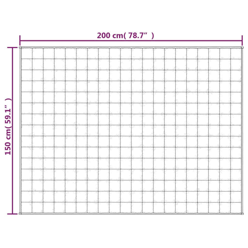 Gewichtsdecke Hellcreme 150x200 cm 11 kg Stoff