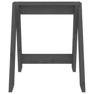 vidaXL Hocker 2 Stk. Grau 40x40x45 cm Massivholz Kiefer