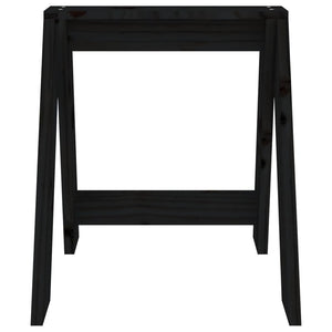 vidaXL Hocker 2 Stk. Schwarz 40x40x45 cm Massivholz Kiefer