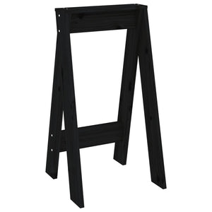 vidaXL Hocker 2 Stk. Schwarz 40x40x75 cm Massivholz Kiefer