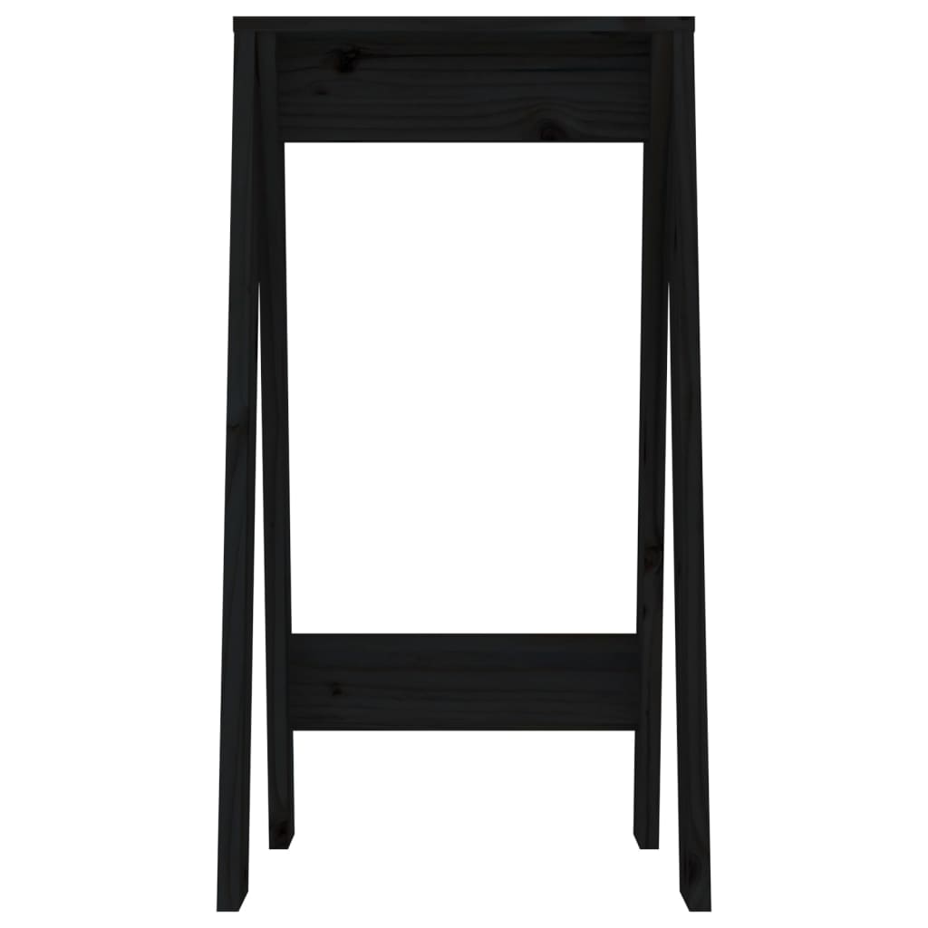 vidaXL Hocker 2 Stk. Schwarz 40x40x75 cm Massivholz Kiefer