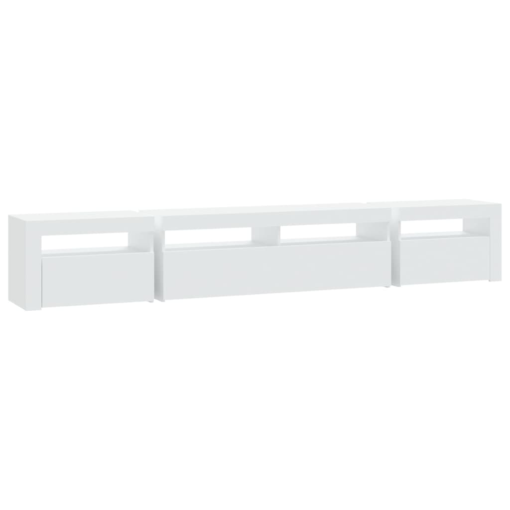 vidaXL TV-Schrank mit LED-Leuchten Weiß 240x35x40 cm