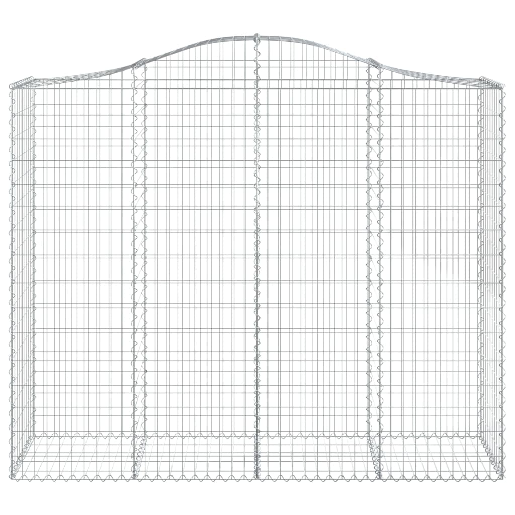 Gabione mit Hochbogen 200x50x160/180 cm Verzinktes Eisen