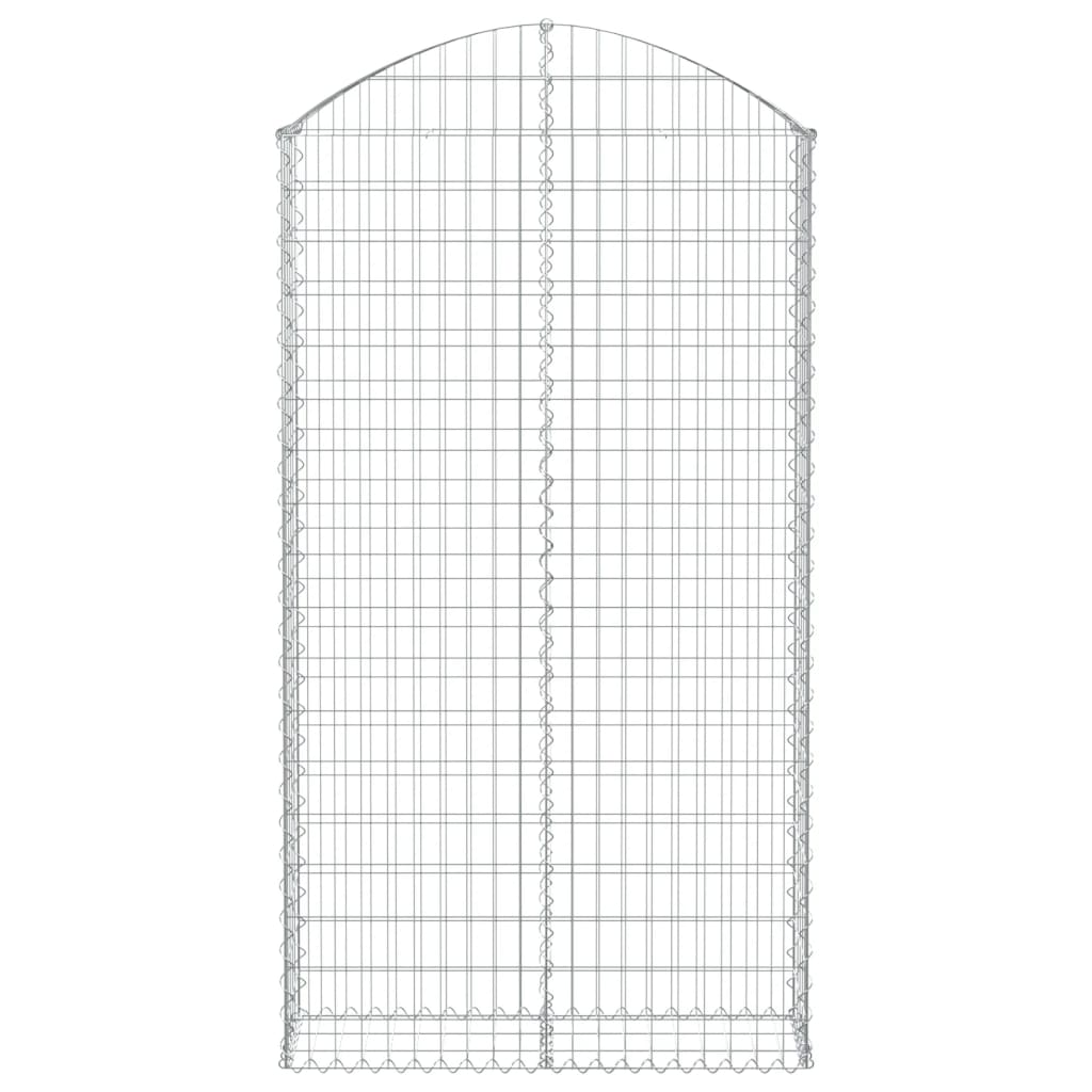 Gabione mit Hochbogen 100x30x180/200 cm Verzinktes Eisen Stilecasa