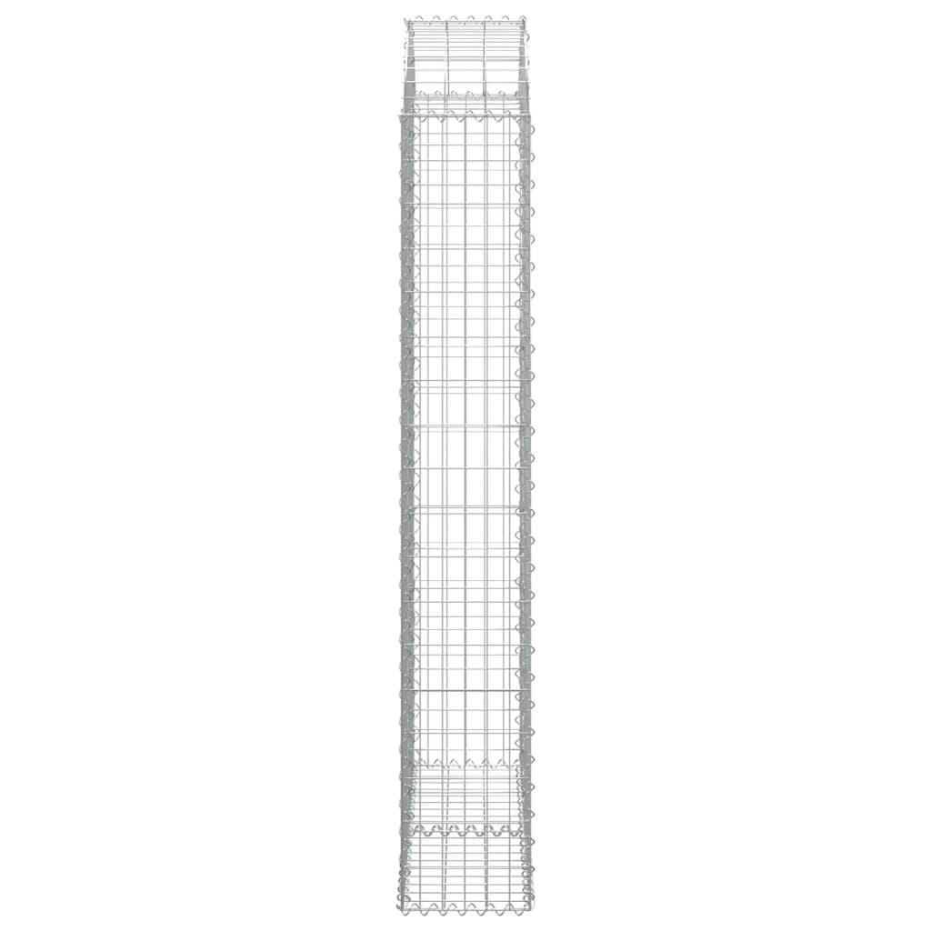 Gabione mit Hochbogen 100x30x180/200 cm Verzinktes Eisen Stilecasa