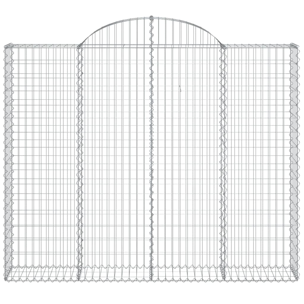 Gabione mit Hochbogen 200x30x160/180 cm Verzinktes Eisen Stilecasa