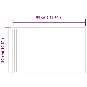 LED-Badspiegel 50x80 cm Stilecasa