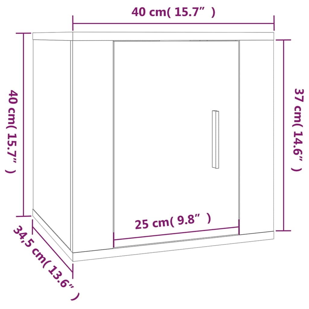 TV-Wandschrank Weiß 40x34,5x40 cm